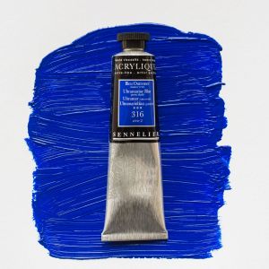 Peinture Acrylique Sennelier - extra-fine - 60ml - bleu outremer nuance verte