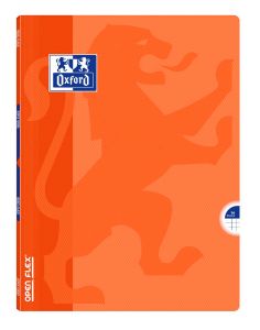 Cahier Oxford open flex - 24x32 cm - 96 pages - petits carreaux - orange