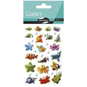 Stickers Cooky Maildor - fond de mer