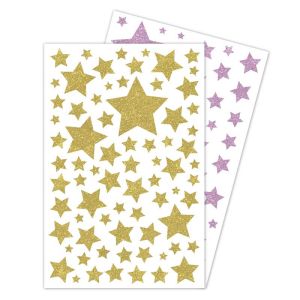 Stickers Glitty Maildor - paillettes étoiles or