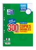300 Copies Doubles Oxford - A4 - Sys - perfores - blanc