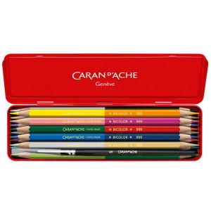 12 Crayons de Couleur Caran d'Ache Prismalo Bicolore