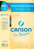 Pochette Papier Canson Couleur - Dessin mi-teintes vives - A3 - 8 feuilles - 160g
