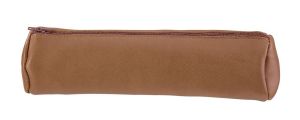 Trousse Scolaire cuir rond - caramel