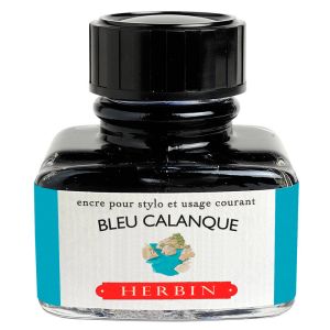 Encre Herbin en flacon "D" - 30 ml - bleu calanque