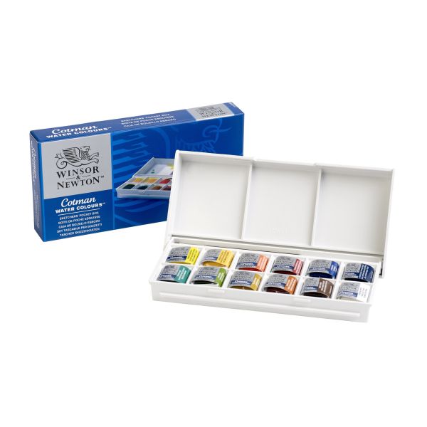 Coffret Aquarelle Cotman Winsor et Newton 12 ½ godets