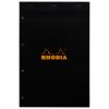 Bloc-Notes Rhodia black n° 20 - A4 - 80 feuilles perforées - petits carreaux