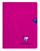 Cahier Clairefontaine Mimesys - 17x22 cm - 96 pages - petits carreaux - rose