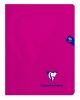 Cahier Clairefontaine Mimesys - 17x22 cm - 96 pages - petits carreaux - rose