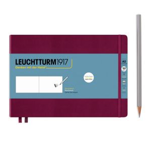 Carnet de Croquis Leuchtturm - A5 paysage - port red