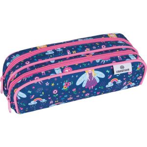 Trousse Scolaire double - arc en ciel