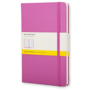 Carnet Moleskine Rigide - 9x14 cm - Quadrillé - Magenta