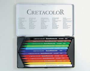 Crayons de Couleur Aquarellables Aqua Monolith Cretacolor - boîte de 12