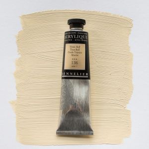 Peinture Acrylique Sennelier - extra-fine - 60ml - titane buff
