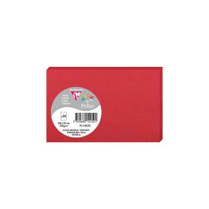 25 Cartes Pollen Clairefontaine - 82x128 mm - rouge groseille