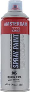 Bombe de Peinture Acrylique Amsterdam - 400ml - blanc de titane