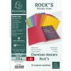 10 Chemises Dossiers Exacompta Rock's - 210g - 24x32 cm - couleurs assorties