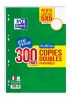 300 Copies Doubles Oxford - A4 - petits carreaux - perfores - blanc