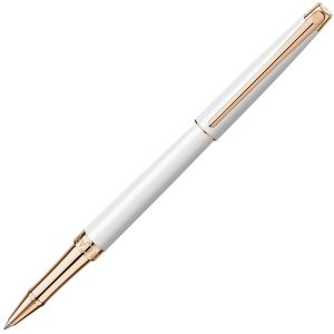 Roller Caran d'Ache Léman Slim - Blanc or rose