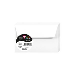 20 Enveloppes Pollen Clairefontaine - 90x140 mm - blanc