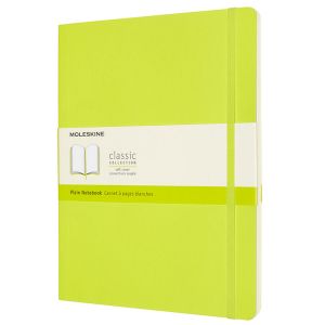 Carnet Moleskine Souple - 19x25 cm - Pages blanches - Vert citron