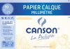 Pochette Papier Calque millimétré Canson - A4 - 12 feuilles - 70g