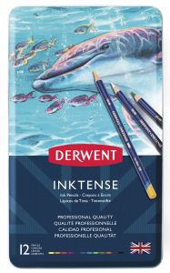 Crayons à Encre Inktense Derwent - boîte de 12