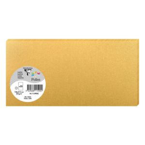 25 Cartes Pollen Clairefontaine - 106x213 mm - or