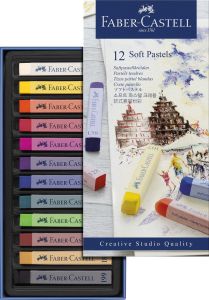 Pastels Tendres Faber-Castell - boîte de 12