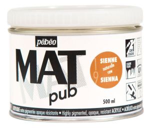 Peinture Acrylique Mat Pub Pébéo - 500ml - Sienne naturelle
