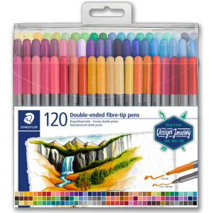 120 Feutres Staedtler double pointe