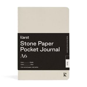 Carnet Papier Pierre Karst - 10,5x14,8 cm - Beige - Pages blanches