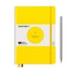 Carnet Leuchtturm rigide - 14,5x21 cm - Bauhaus jaune - Pointillés