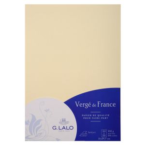 Papier Lalo Vergé de France - 50 feuilles A4 - 160g - ivoire