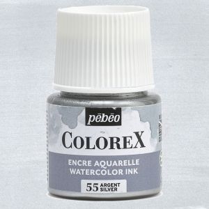 Flacon d'Encre Colorex Pébéo - 45ml - Argent