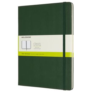Carnet Moleskine Rigide - 19x25 cm - Pages blanches - Vert Myrte