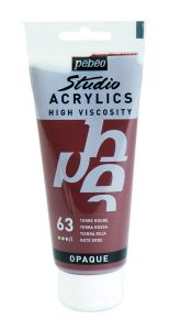 Peinture Acrylique Pébéo Studio - 100 ml - Terre rouge