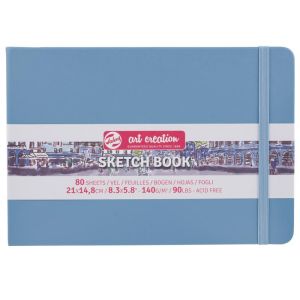 Carnet de Croquis Talens - 21x14,8 cm - 80 feuilles - 140g - Bleu