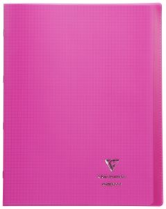 Cahier Clairefontaine Koverbook - 24x32 cm - 96 pages - petits carreaux – rose