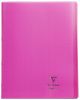 Cahier Clairefontaine Koverbook - 24x32 cm - 140 pages - Séyès - rose