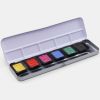 Aquarelle Finetec Premium - 6 godets - Couleurs perlescentes chroma