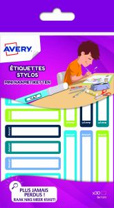 Étiquettes Stylos autocollantes bleues