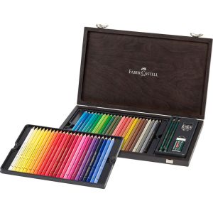 Coffret Bois de 48 Crayons de Couleur Polychromos Faber-Castell