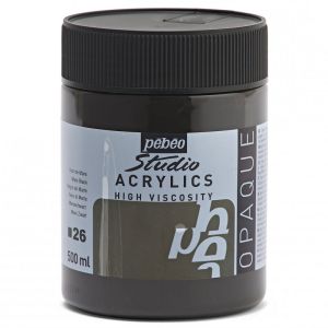 Peinture Acrylique Pébéo Studio - 500 ml - Noir de Mars