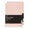 2 Cahiers Papier Pierre Karst - Souple - 14,8x21 cm - Rose poudré - Ligné + Pages blanches