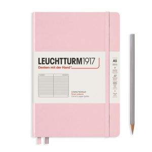 Carnet Leuchtturm rigide - 14,5x21cm - Powder - Ligné