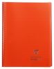 Cahier Clairefontaine Koverbook - A4 - 160 pages - ligné + marge - rouge