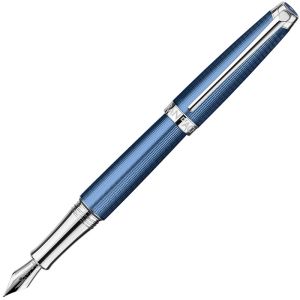 Stylo-Plume Caran d'Ache Léman Grand Bleu - Argenté Rhodié