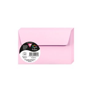 20 Enveloppes Pollen Clairefontaine - 90x140 mm - rose dragée