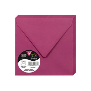 20 Enveloppes Pollen Clairefontaine - 140x140 mm - framboise